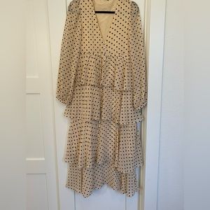 Zara polka dot ruffle dress